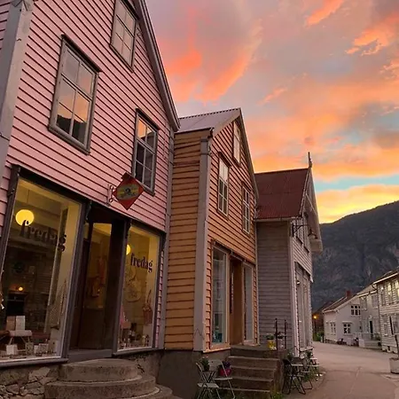 Den Gule Krambua - Gamle - Main Street Old Town 아파트 Lærdalsøyri